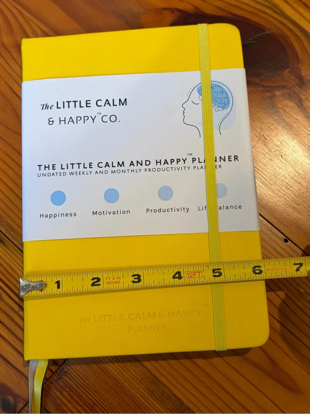 The Little Calm & Happy Co. Yellow Undated Weekly Planner and Goal Tracker